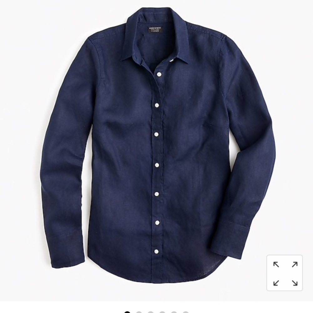 NWOT Linen J. Crew Button Down